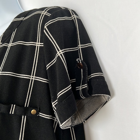 Sweet Wanderer Small Black/White Checkered Blouse - Picture 8 of 14